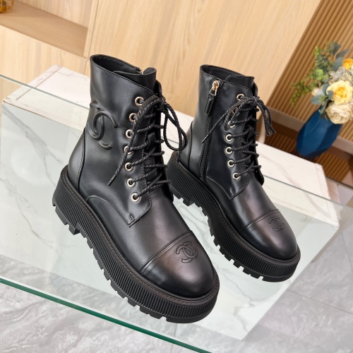 Cheap Chanel Boots For Women #1258607 Replica Wholesale [$105.00 USD] [ITEM#1258607] on Replica Chanel Boots