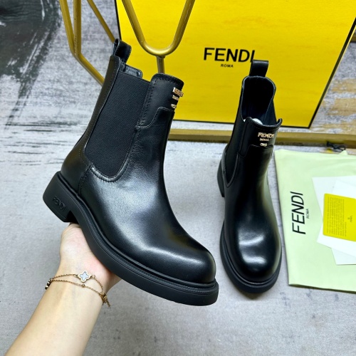 Cheap Fendi Fashion Boots For Women #1258641 Replica Wholesale [$108.00 USD] [ITEM#1258641] on Replica Fendi Fashion Boots