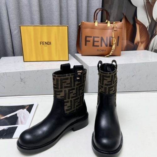 Cheap Fendi Fashion Boots For Women #1258644 Replica Wholesale [$102.00 USD] [ITEM#1258644] on Replica Fendi Fashion Boots