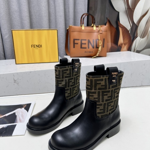 Cheap Fendi Fashion Boots For Women #1258644 Replica Wholesale [$102.00 USD] [ITEM#1258644] on Replica Fendi Fashion Boots