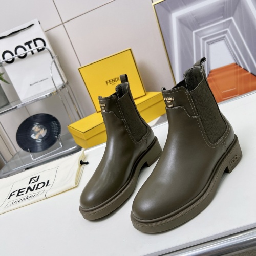 Cheap Fendi Fashion Boots For Women #1258648 Replica Wholesale [$115.00 USD] [ITEM#1258648] on Replica Fendi Fashion Boots