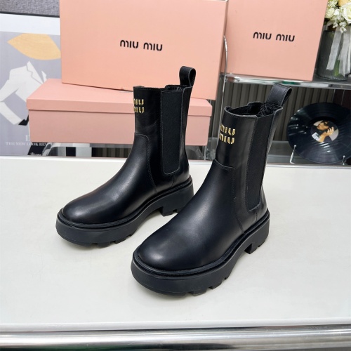 Cheap MIU MIU Boots For Women #1258662 Replica Wholesale [$108.00 USD] [ITEM#1258662] on Replica MIU MIU Boots