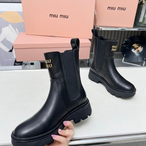 Cheap MIU MIU Boots For Women #1258662 Replica Wholesale [$108.00 USD] [ITEM#1258662] on Replica MIU MIU Boots