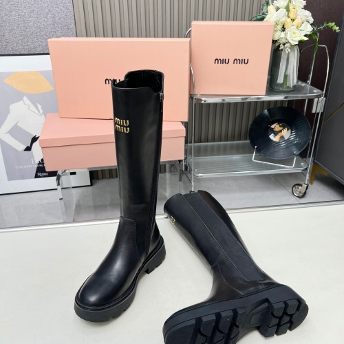 Cheap MIU MIU Boots For Women #1258663 Replica Wholesale [$140.00 USD] [ITEM#1258663] on Replica MIU MIU Boots