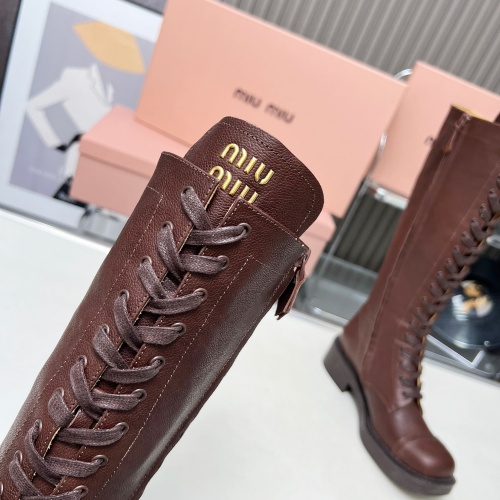 Cheap MIU MIU Boots For Women #1258664 Replica Wholesale [$158.00 USD] [ITEM#1258664] on Replica MIU MIU Boots