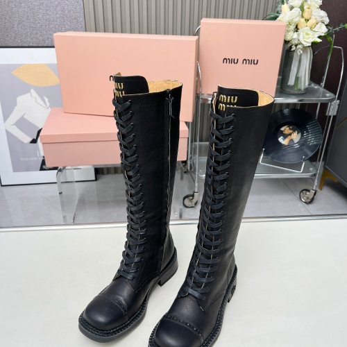 Cheap MIU MIU Boots For Women #1258665 Replica Wholesale [$158.00 USD] [ITEM#1258665] on Replica MIU MIU Boots