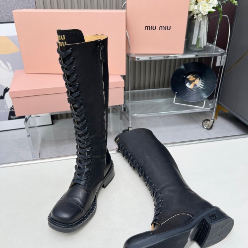 Cheap MIU MIU Boots For Women #1258665 Replica Wholesale [$158.00 USD] [ITEM#1258665] on Replica MIU MIU Boots