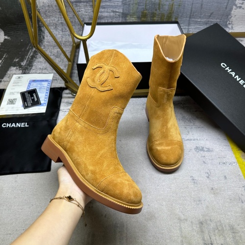 Cheap Chanel Boots For Women #1258666 Replica Wholesale [$108.00 USD] [ITEM#1258666] on Replica Chanel Boots