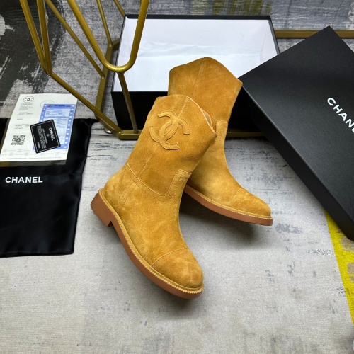 Cheap Chanel Boots For Women #1258666 Replica Wholesale [$108.00 USD] [ITEM#1258666] on Replica Chanel Boots