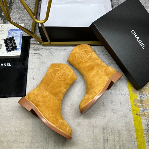 Cheap Chanel Boots For Women #1258666 Replica Wholesale [$108.00 USD] [ITEM#1258666] on Replica Chanel Boots