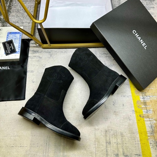 Cheap Chanel Boots For Women #1258667 Replica Wholesale [$108.00 USD] [ITEM#1258667] on Replica Chanel Boots