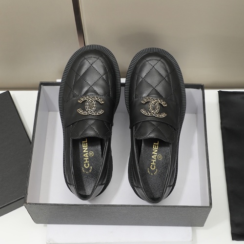 Cheap Chanel Leather Shoes For Women #1258670 Replica Wholesale [$105.00 USD] [ITEM#1258670] on Replica Chanel Leather Shoes