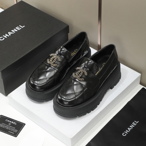 Cheap Chanel Leather Shoes For Women #1258671 Replica Wholesale [$105.00 USD] [ITEM#1258671] on Replica Chanel Leather Shoes