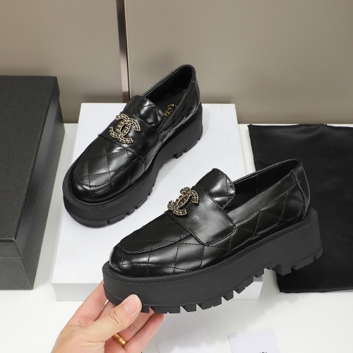 Cheap Chanel Leather Shoes For Women #1258671 Replica Wholesale [$105.00 USD] [ITEM#1258671] on Replica Chanel Leather Shoes