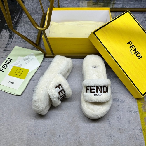 Cheap Fendi Slippers For Women #1258672 Replica Wholesale [$102.00 USD] [ITEM#1258672] on Replica Fendi Slippers