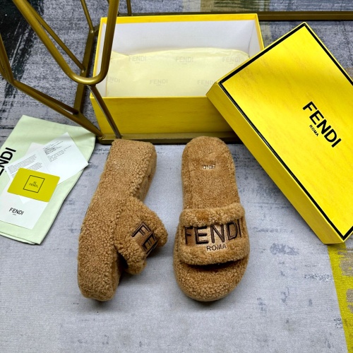 Cheap Fendi Slippers For Women #1258673 Replica Wholesale [$102.00 USD] [ITEM#1258673] on Replica Fendi Slippers