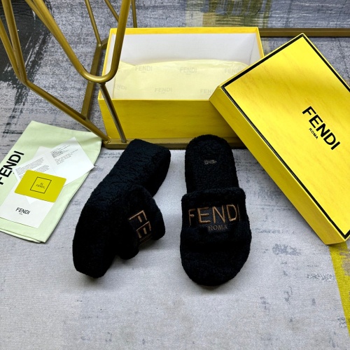 Cheap Fendi Slippers For Women #1258674 Replica Wholesale [$102.00 USD] [ITEM#1258674] on Replica Fendi Slippers