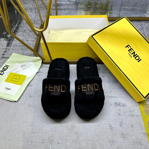 Cheap Fendi Slippers For Women #1258674 Replica Wholesale [$102.00 USD] [ITEM#1258674] on Replica Fendi Slippers