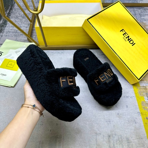 Cheap Fendi Slippers For Women #1258674 Replica Wholesale [$102.00 USD] [ITEM#1258674] on Replica Fendi Slippers