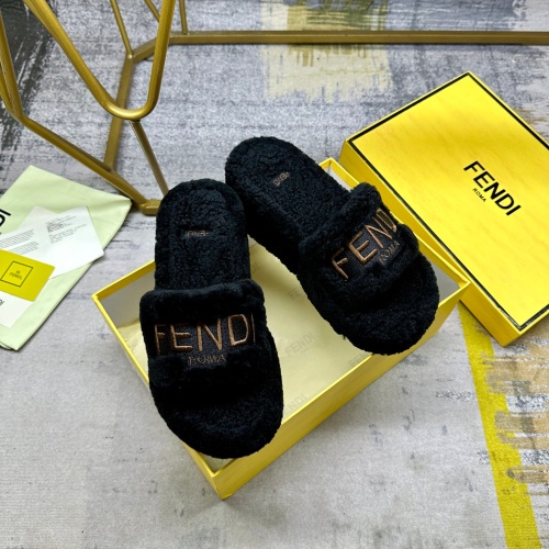 Cheap Fendi Slippers For Women #1258674 Replica Wholesale [$102.00 USD] [ITEM#1258674] on Replica Fendi Slippers