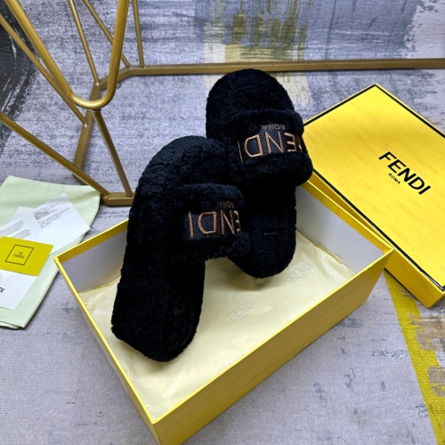 Cheap Fendi Slippers For Women #1258674 Replica Wholesale [$102.00 USD] [ITEM#1258674] on Replica Fendi Slippers