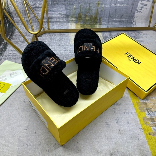 Cheap Fendi Slippers For Women #1258674 Replica Wholesale [$102.00 USD] [ITEM#1258674] on Replica Fendi Slippers