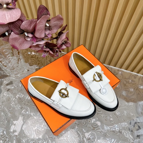 Cheap Hermes Leather Shoes For Women #1258678 Replica Wholesale [$125.00 USD] [ITEM#1258678] on Replica Hermes Leather Shoes