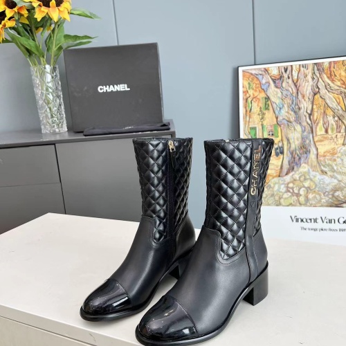 Cheap Chanel Boots For Women #1258683 Replica Wholesale [$115.00 USD] [ITEM#1258683] on Replica Chanel Boots