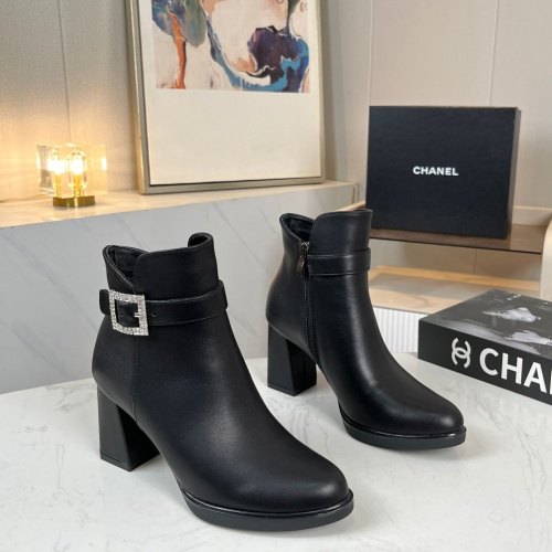 Cheap Chanel Boots For Women #1258684 Replica Wholesale [$98.00 USD] [ITEM#1258684] on Replica Chanel Boots