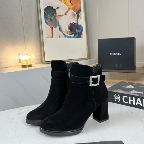 Cheap Chanel Boots For Women #1258686 Replica Wholesale [$98.00 USD] [ITEM#1258686] on Replica Chanel Boots