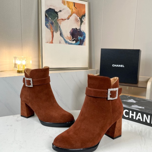 Cheap Chanel Boots For Women #1258687 Replica Wholesale [$98.00 USD] [ITEM#1258687] on Replica Chanel Boots