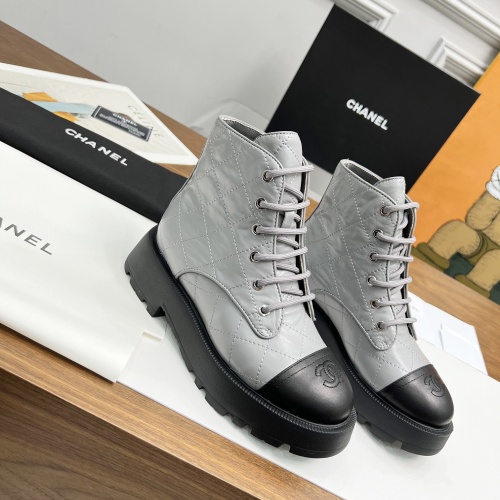 Cheap Chanel Boots For Women #1258693 Replica Wholesale [$105.00 USD] [ITEM#1258693] on Replica Chanel Boots