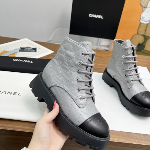 Cheap Chanel Boots For Women #1258693 Replica Wholesale [$105.00 USD] [ITEM#1258693] on Replica Chanel Boots