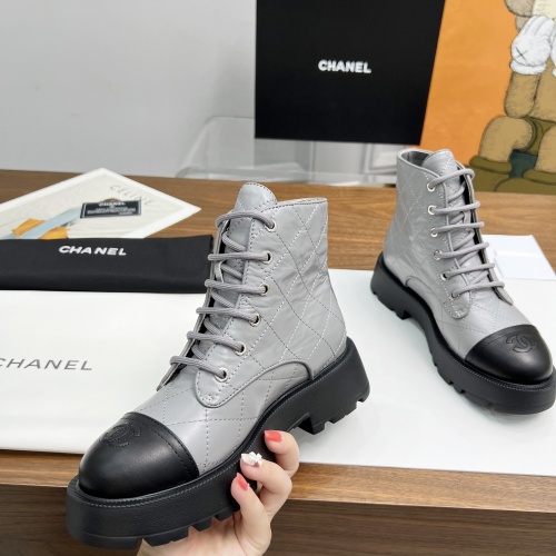 Cheap Chanel Boots For Women #1258693 Replica Wholesale [$105.00 USD] [ITEM#1258693] on Replica Chanel Boots