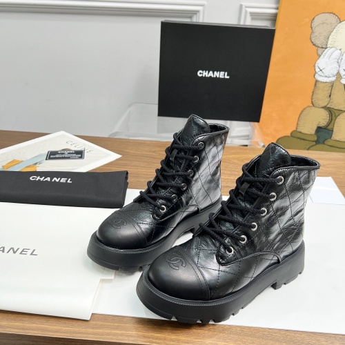 Cheap Chanel Boots For Women #1258694 Replica Wholesale [$105.00 USD] [ITEM#1258694] on Replica Chanel Boots