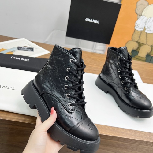 Cheap Chanel Boots For Women #1258694 Replica Wholesale [$105.00 USD] [ITEM#1258694] on Replica Chanel Boots