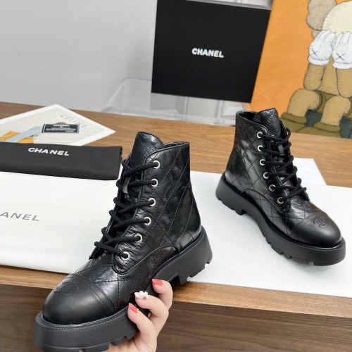 Cheap Chanel Boots For Women #1258694 Replica Wholesale [$105.00 USD] [ITEM#1258694] on Replica Chanel Boots