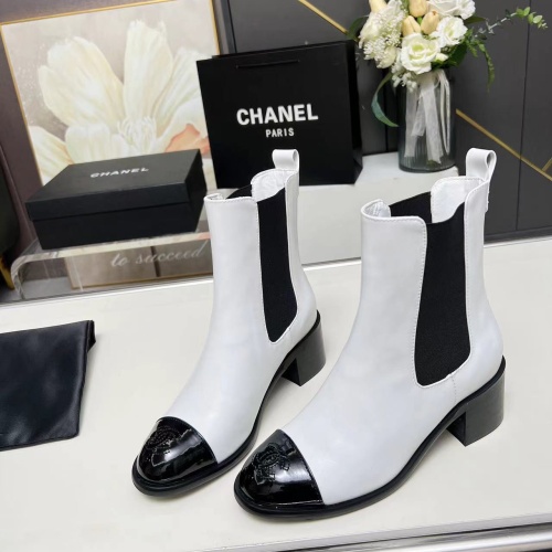 Cheap Chanel Boots For Women #1258695 Replica Wholesale [$102.00 USD] [ITEM#1258695] on Replica Chanel Boots