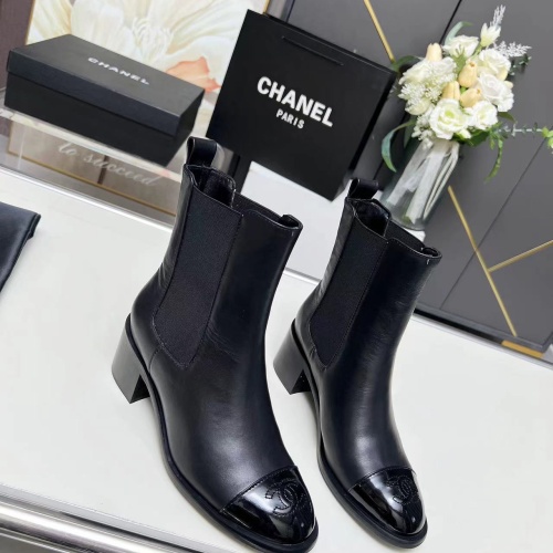 Cheap Chanel Boots For Women #1258697 Replica Wholesale [$102.00 USD] [ITEM#1258697] on Replica Chanel Boots