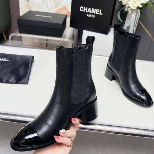 Cheap Chanel Boots For Women #1258697 Replica Wholesale [$102.00 USD] [ITEM#1258697] on Replica Chanel Boots