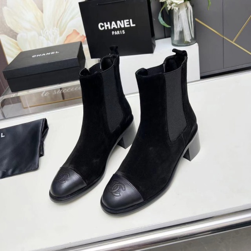 Cheap Chanel Boots For Women #1258698 Replica Wholesale [$102.00 USD] [ITEM#1258698] on Replica Chanel Boots