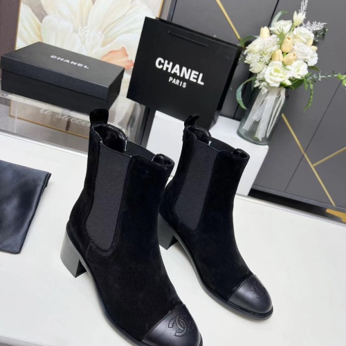 Cheap Chanel Boots For Women #1258698 Replica Wholesale [$102.00 USD] [ITEM#1258698] on Replica Chanel Boots