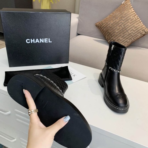 Cheap Chanel Boots For Women #1258699 Replica Wholesale [$102.00 USD] [ITEM#1258699] on Replica Chanel Boots