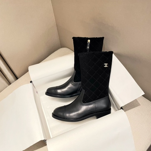 Cheap Chanel Boots For Women #1258773 Replica Wholesale [$150.00 USD] [ITEM#1258773] on Replica Chanel Boots