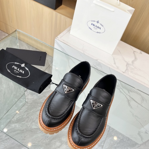 Cheap Prada Leather Shoes For Women #1258783 Replica Wholesale [$102.00 USD] [ITEM#1258783] on Replica Prada Leather Shoes