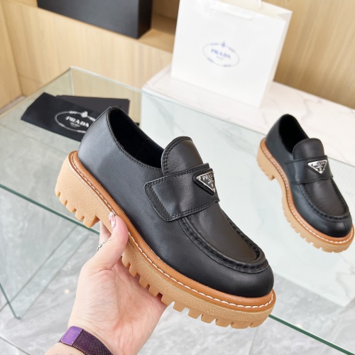 Cheap Prada Leather Shoes For Women #1258783 Replica Wholesale [$102.00 USD] [ITEM#1258783] on Replica Prada Leather Shoes