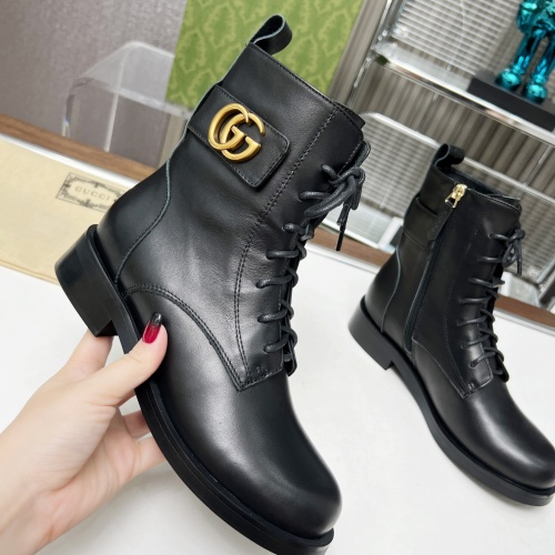 Cheap Gucci Boots For Women #1258812 Replica Wholesale [$105.00 USD] [ITEM#1258812] on Replica Gucci Boots