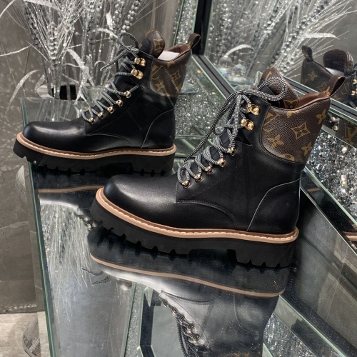 Cheap Louis Vuitton Boots For Women #1258815 Replica Wholesale [$115.00 USD] [ITEM#1258815] on Replica Louis Vuitton Boots