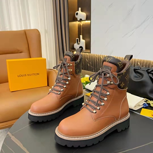 Cheap Louis Vuitton Boots For Women #1258816 Replica Wholesale [$115.00 USD] [ITEM#1258816] on Replica Louis Vuitton Boots