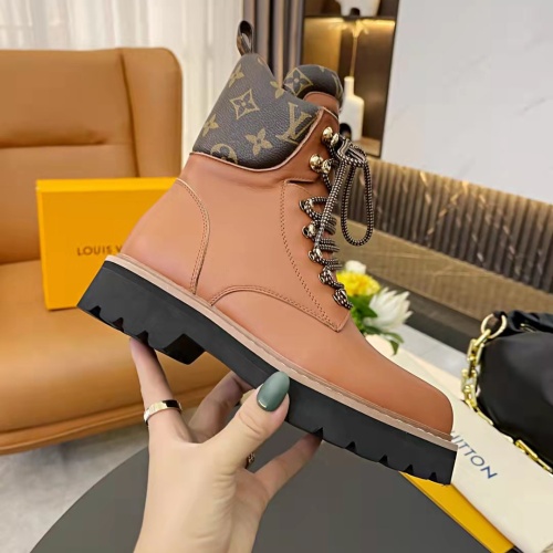 Cheap Louis Vuitton Boots For Women #1258816 Replica Wholesale [$115.00 USD] [ITEM#1258816] on Replica Louis Vuitton Boots